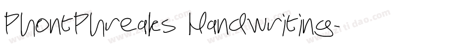 PhontPhreaks Handwriting字体转换